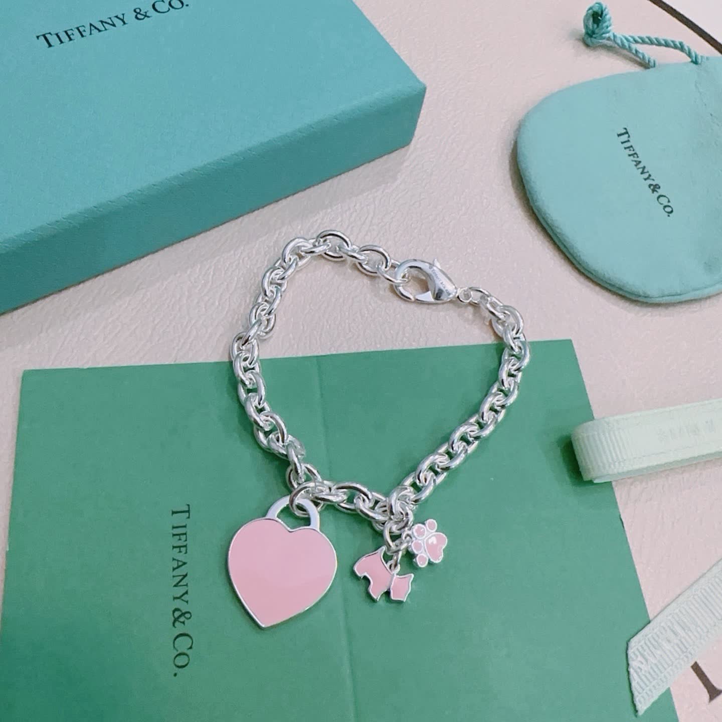 Tiffany & Co. Heart Charm Bracelet